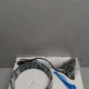 Small Tiffany Lamp Mini Stained Glass Desk Lamp Sea Blue Pearl Style Vintage Table Lamp Tiffany Style Night Light 8x17.5 Inch