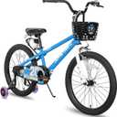 JOYSTAR 20 Inch Kids Bike with Training Wheels 20Inch Boys Bike for Ages 8-12 Year Old Children BMX Kids' Bicycle Blue