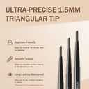 New 12 Pcs Black Eyeliner Pencil Gel Eyeliner Pen with Retractable and Waterproof Eye Liner for Bold and Defined Eye LinerBlack