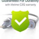 C2G Power Cord, Replacement Power Cable, 3 Pin Connector, Universal Power Cord, 16 AWG, Black, 5 Feet (1.52 Meters), Cables to Go 29927