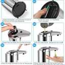 Automatic Soap Dispenser, Touch-Free Liquid Soap Dispenser 3 Levels Adjustable, 9.5oz Touchless Soap Dispenser, Smart Automatic Soap Dispenser for Bathroom, Kitchen, Compatible with Dish/Hand Soap