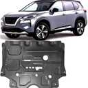 Front Engine Splash Shield Fit for Nissan Rogue 2022 2023 2024 2025 Skid Plate Suitable for Rogue Engine Guard Cover Mud Flaps Directly Replace Original One Black