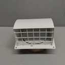 4 Inch Dryer Vent Cover Outside, HG Power Metal Exterior Vent Cover with Removable Screen & Cushioned Non-Return Flap, Air Wall Vent for House, Range Hood, AC, Opening Diameter: 3.81" White