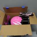 Youth Dirt Bike Helmet DOT Certified - Full Face Motorcycle Helmet for Off-Road, ATV, Street Riding, Includes Adjustable Goggles & Protective Gloves (PINK, Small)