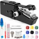 Handheld Sewing Machine for Beginners, Mini Sewing Machine for Adults Quick Stitching with Sewing Kits Suitable for Home, Travel, DIY (Black)
