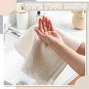 HunnmingRe 4 Pack Boho Hand Towel for Bathroom Kitchen 14x30 Inch 100% Turkish Cotton Spring Boho Decorative Towel Waffle Farmhouse Bathroom Decor Absorbent Soft Guest Gift(Cream White)