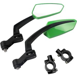 Bike Mirror, Adjustable Bike Mirrors Handlebar Rearview Mirror 360Rotatable Cycling Mirror Wide Angle Safe Shockproof Mirrors, Bicycle Mirrors Handlebar Mount (Green)