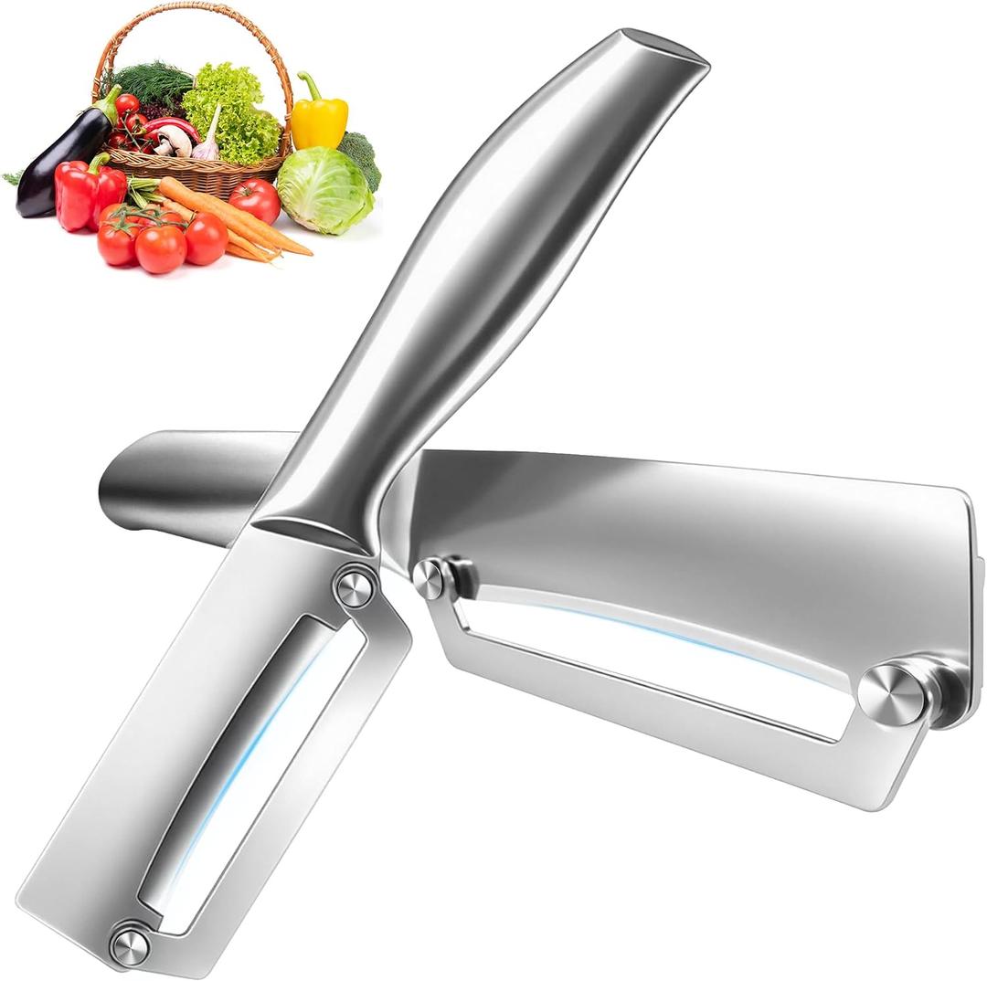 5 x Vegetable Peelers for Kitchen, All-Stainless Steel Potato Peeler with Ergonomic Handle, Sharp & Fast Peeling for Vegetables & Fruits, Suitable for Kitchen & Outdoor