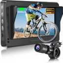 PARKVISION Bicycle Rear View Camera with Sunshade, 4.3'' HD 1080P Monitor with Auto Dim, 8000mah Rechargeable Battery, 3Mins Installation Bike Camera for Mountain, Ebike,Road Bike