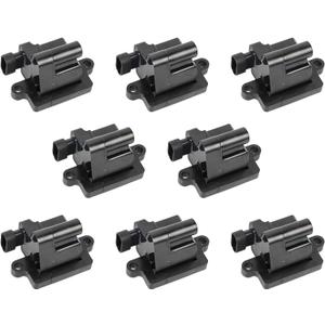 Ignition Coil Pack Set of 8 - Replaces 12558693, GN10298, C1208, D581 - Compatible with Cadillac, Chevy & GMC - Escalade, Silverado, Avalanche, Express 3500, Suburban, Tahoe, Sierra, Savana, Yukon (Set of 8)