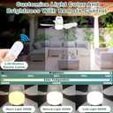 Canopy Fan 20'', 20000mAh Portable Outdoor Ceiling Fan with Light with Remote Control and Extension Hook, Easy Operation Battery Powered Fan Light for Gazebo, Tent, Patio, Camping