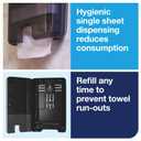 Tork Xpress Multifold Hand Towel Dispenser Black H2, One-at-a-Time Dispensing, Elevation Range, 553028