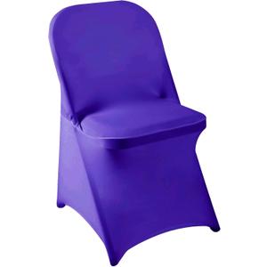 Howhic Folding Chair Covers for Party - 12pcs, Purple Universal Spandex Fitted Chair Covers for Wedding, Banquet, Conference