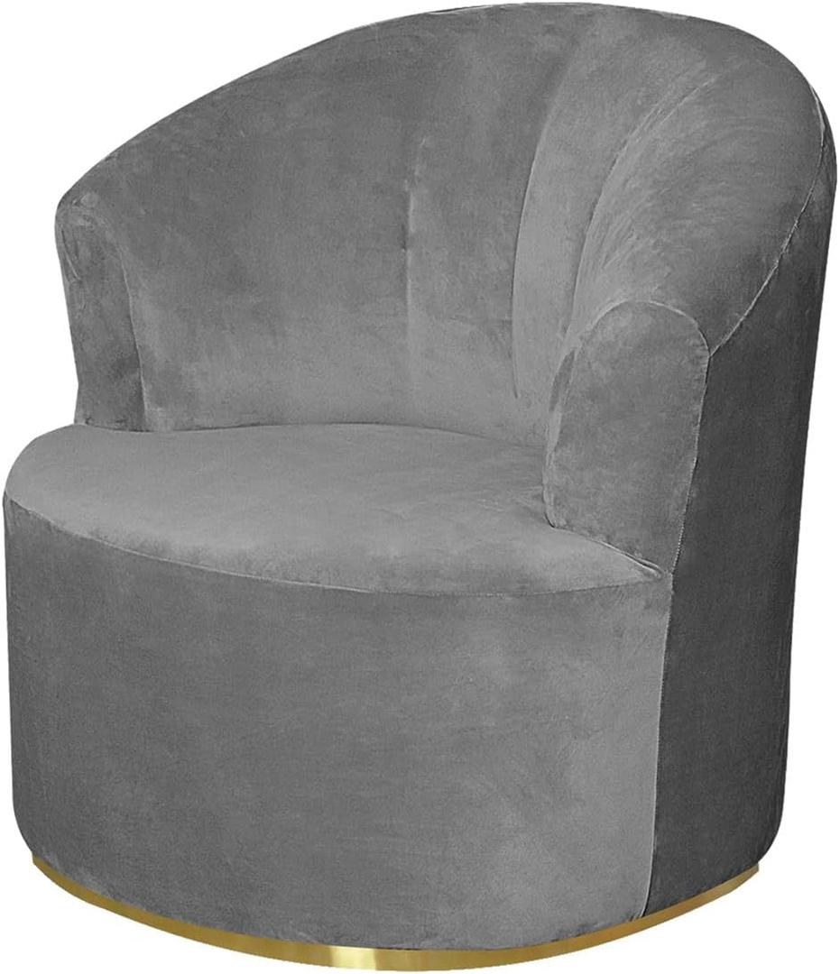 Velvet Single Sofa Cover Swivel Barrel Chair Cover Modern Accent Chair Slipcovers Barrel Armchairs Sofa Cover Protector for Home Decor Living Room