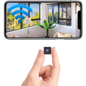 Mini Wireless Security Camera, 1080P HD Small Magnetic Home WiFi Micro Camera Nanny Cam with Motion Detection, Cloud & SD Storage, Night Vision, Tiny Cameras for Home Pet Baby Office Indoor Outdoor