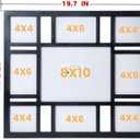 Picture Frame Collage Wall Decor, 4x6 8x10 and 4x4 Photos Display - 9 Openings Multiple Size Photo Black Collage Photo Frame for Wall Mounting Picture Frames Set for Home Lving Room