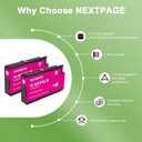 NEXTPAGE 952XL Magenta Ink Cartridges with Upgrade Device Replacement for HP 952XL 952 XL for HP Officejet Pro 7740 8720 8710 8210 8715 8740 8702 8730 8725 Printers (952XL Magenta High-Yield 2 Packs)