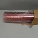 Ziliny 50 Pcs Disposable Stemless Glasses 12oz Crystal Plastic Wine Glasses Clear Classic Pet Cup for Meeting Weddings Birthdays Cocktail Christmas Party Supplies (Pink)