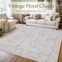 JOLLYVOGUE 9x12 Area Rugs for Living Room, Washable Rug, Beige