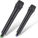 Flutesan 2 Pcs Christmas Microphone Prop Gift Toy for Kids Plastic Fake Microphone Pretend Fun Stage Christmas Cosplay Costume Karaoke Props Birthday Party Favors, 10.4 Inch