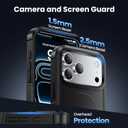 Magnetic Case for iPhone 17 Pro 6.3" (2025) with 2X Screen Protector, Compatible with MagSafe,Shockproof Protective Cover, Non-Slip Matte Grip, Military-Grade Drop Defense, Black