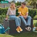 YITAHOME 100 Gallon Large Resin Deck Box Outdoor Storage Boxes for Patio Furniture, Outdoor Cushions, Garden Tools and Pool Supplies-Waterproof, Lockable (Black)