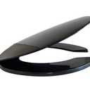 Centoco Round Toilet Seat, Residential/Commercial, Open Front, Black