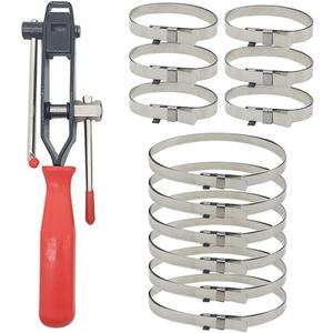 CV Joint Banding Boot Axle Clamp Tool with Universal Adjustable Drive Shaft CV Boot Band Clamps, Automotive CV Boot Clamp Pliers Axle Boot Clamps 13Pcs for Most Cars