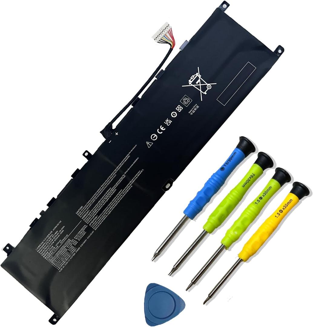 BTY-M6M 99.99Wh Laptop Battery Replacement for MSI GS66 Stealth 10SE 10SF 11UE 11UH GE66 Raider 10UG 11UG GE76 for Raider 11UE 11UG GE76 for Dragon Tiamat 11UH WS66 10TM 11UMT 11UKT for Creator 15