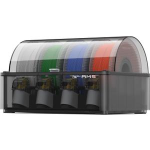 Bambu Lab AMS - Automatic Material System, Support Up to 16 Colors/Multi Materials, Filament Auto-loading, Worry-free Printing & Intelligent Filament Detection Compatible with Bambu Lab P1P 3D Printer