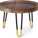 Plant Stand Indoor Outdoor, Mid Century Style Walnut Wood Color Plant Stand,Waterproof Design Modern Plant Table,Easily Assemble Come With Tools,Nice For Room Decor (M) (M(9.84"))