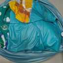 EZIGO Baby Pool Float with Canopy UPF50+ Sun Protection, Inflatable Kids Pool Floats with Ocean Animal Toys for Baby 6-36 Months, Infant Swimming Float with Adjustable Safety Seat for Boys Girls (blue)