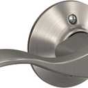 Schlage F51A ACC 619 Accent Door Lever, Keyed Entry Lock, Satin Nickel