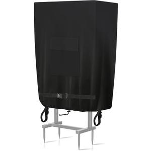 Garden Hose Holder Cover, Hose Covers for Outside Heavy Duty 500D Oxford Polyester Coated Tarpaulin Protect your Hose Holder(Black)