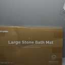 Extra Large Stone Bath Mat, 30'' x 17'' Diatomaceous Earth Non-Slip Stone Shower Mat, Super Absorbent Diatomite Stone Mats for Bathroom Dark Grey XL Plex