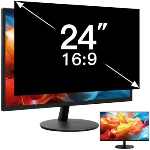 ANTOGOO V 24 Inch Monitor Privacy Screen | 24in 16:9 Filter, Anti-Spy Protection, Eye Comfort Anti Glare Computer Screen Cover, Removable Anti-Scratch Privacy Shield