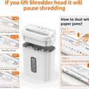 Amazon Basics 8-Sheet Cross Cut Paper and Credit Card Shredder for Security, Heavy Duty, White
