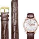 Quick Release Genuine Leather Watch Band Italian Alligator Grain Calfskin Business Casual Universal 12 to 24mm Men Women