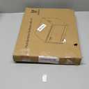 LONTAI White Bamboo Acrylic File Box with Hanging Folders, Letter/Legal Size, Dustproof, Home Office File Organizer