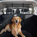 VEVOR Dog Car Barrier, Adjustable Universal-Fit Vehicle Pet Barrier for Cars, Trucks and SUVs, Easy to Install Dog Car Gate - Strong Metal Tubing Gate Divider, Keeps Pets Off Passenger Seats, Black