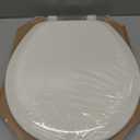 Mayfair Cameron Biscuit Toilet Seat, Non Slip Heavy Duty Wood, Easy Clean, Made in USA, Round