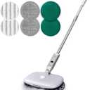 GOBOT Cordless Electric Spray Mop with High-Speed Motor, Enhanced Cleaning Power, Durable Material, LED Headlight, 300 mL Tank, Dual-Spinning Pads for Hardwood, Tile & Laminate