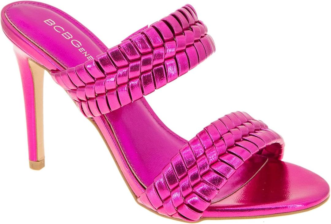 BCBGeneration Women's Jendi Heeled Sandal (5, Passion Pink Metal)