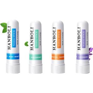 10 x Nasal Stick Boost Energy Set, Nose Inhaler Stick, Better Breathing, Natural Menthol Inhaler (Set of 4)