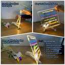 LED Note Board with 7 Colors LED Drawing Board with Stand Light Up Dry Erase Board Acrylic Include Adapter for Kids, Room/Store/Office/Festival/Gift(11.7"x15.8")