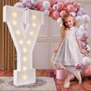 imprsv 4FT Marquee Light Up Letters for Birthday Party Decorations Marquee Letters for Marry Me Wedding Event Baby Shower Anniversarty Party Decor,Letter Y