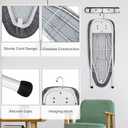 Duwee 1232 in Table Top Ironing Board with Unique Iron Rest, Thicken Felt Padding, Heat Resistant Cover(Dark Grey)