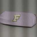 YOOLIFE Gifts for Women Teen Girls Kids - Initial Makeup Bag Cosmetic Case Toiletry Pouch, Birthday Gifts for Women Friends Sister Teacher, Purple F