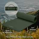 Retrospec Solana Yoga Mat Thick 1/2in Non-Slip Workout Mat with Nylon Strap - 72x24in Exercise Mat for Pilates, Stretching & Fitness - BPA Free, Easy Clean