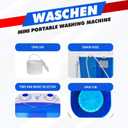 Portable Single Tub Washer - The Laundry Alternative - Washing Capacity Less Than 1.2Kg - Portable Clothes Washer For Small Clothes Like Socks, Undergarments Etc - Travel Washing Machine